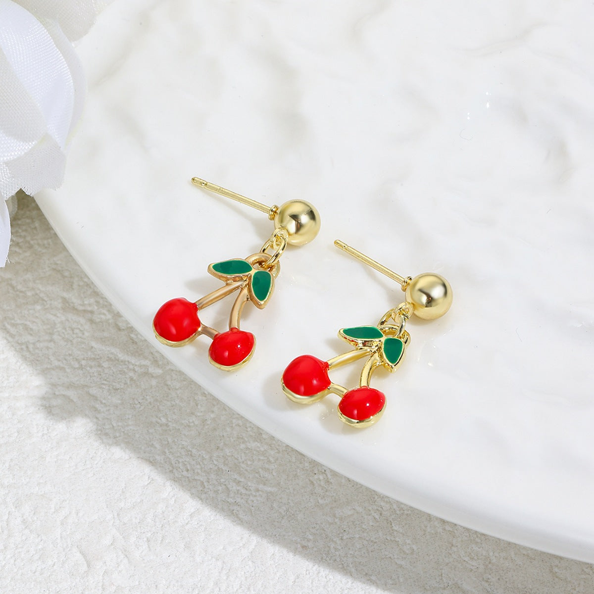 Gold Plated Contemporary Drop Earrings