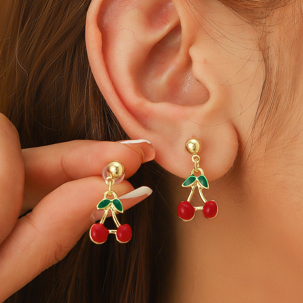 Gold Plated Contemporary Drop Earrings