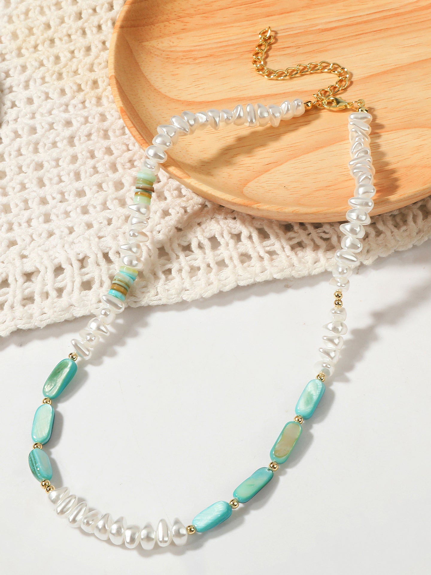 Gold-Plated Enamelled Necklace