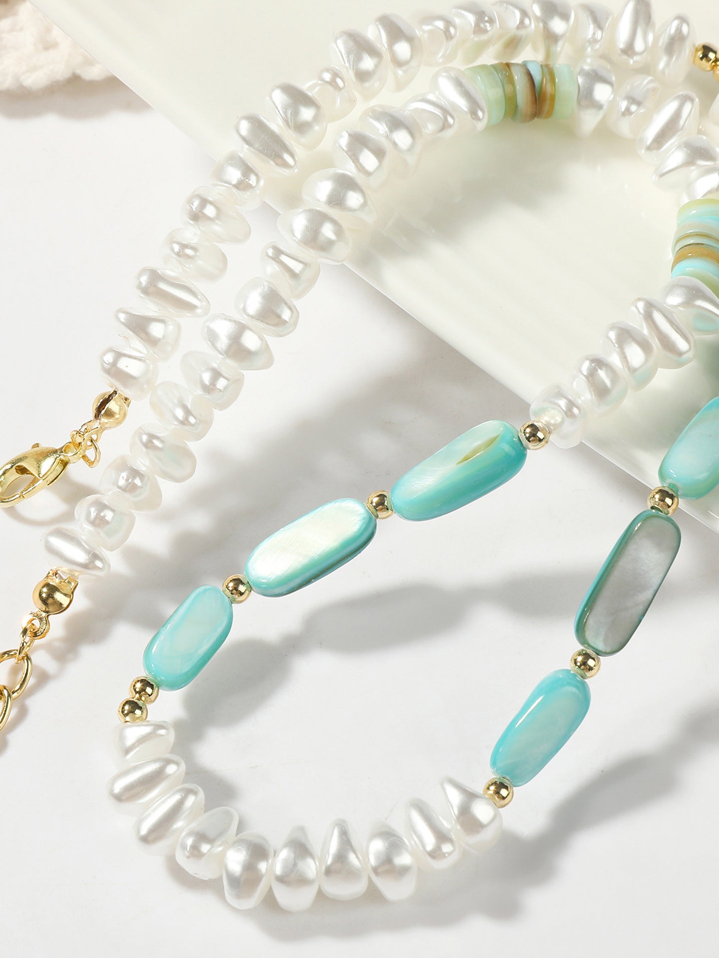 Gold-Plated Enamelled Necklace