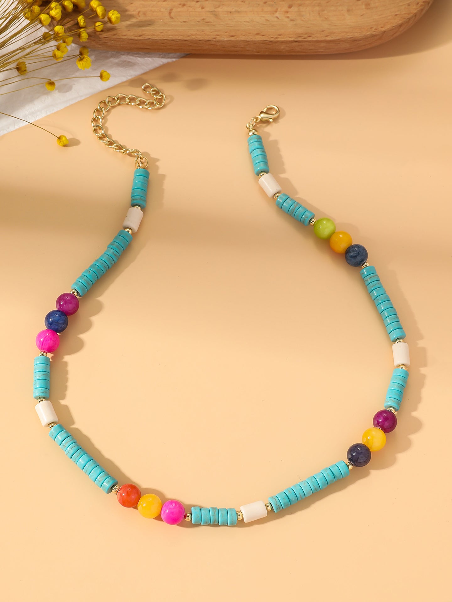 Gold-Plated Beaded Chain