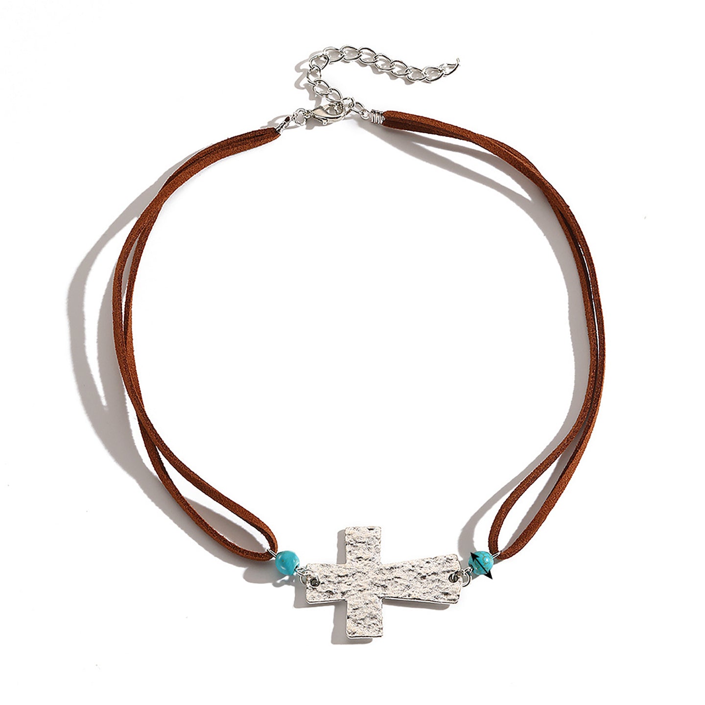 Silver-Plated Beaded Enamelled Necklace
