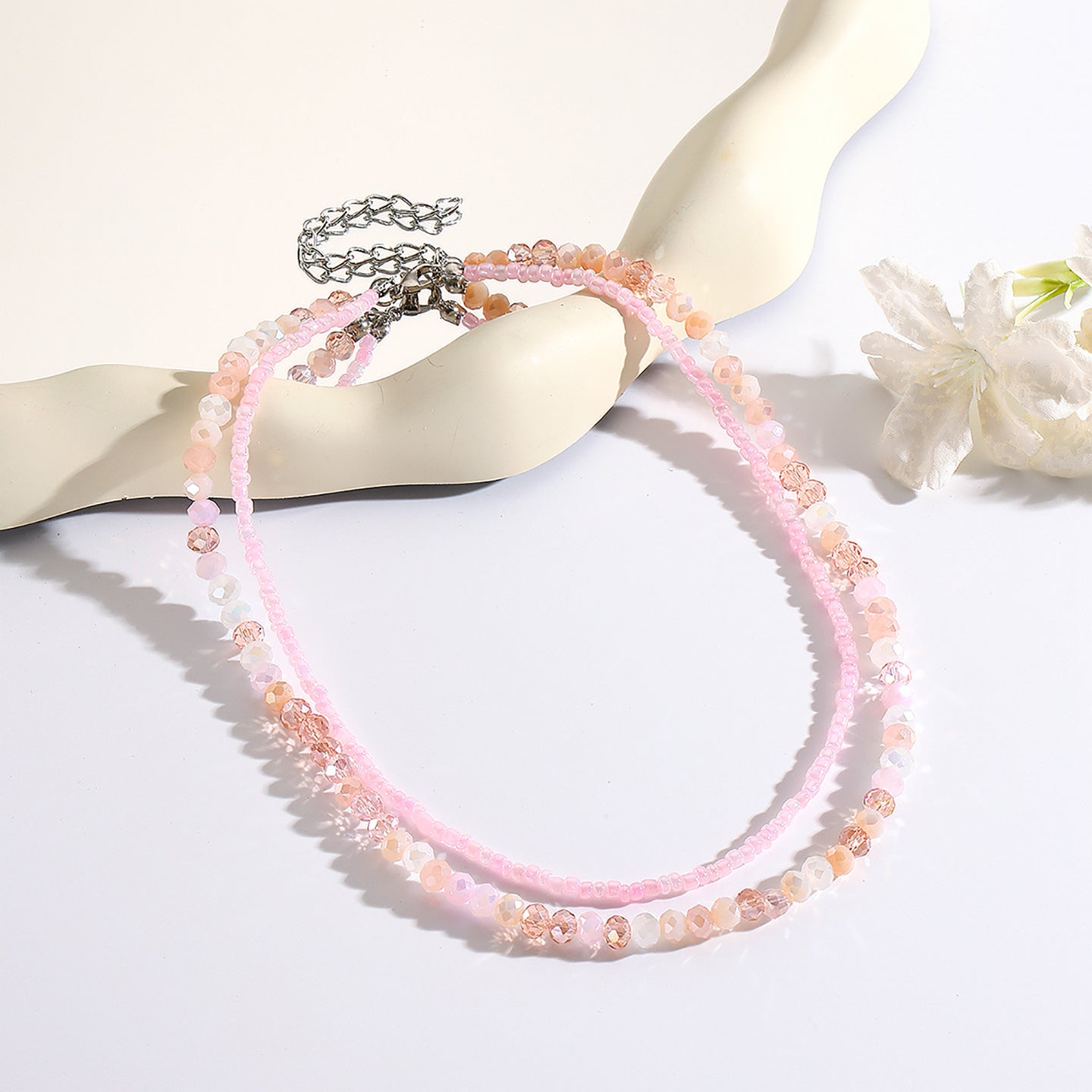 Silver-Plated Enamelled Chain