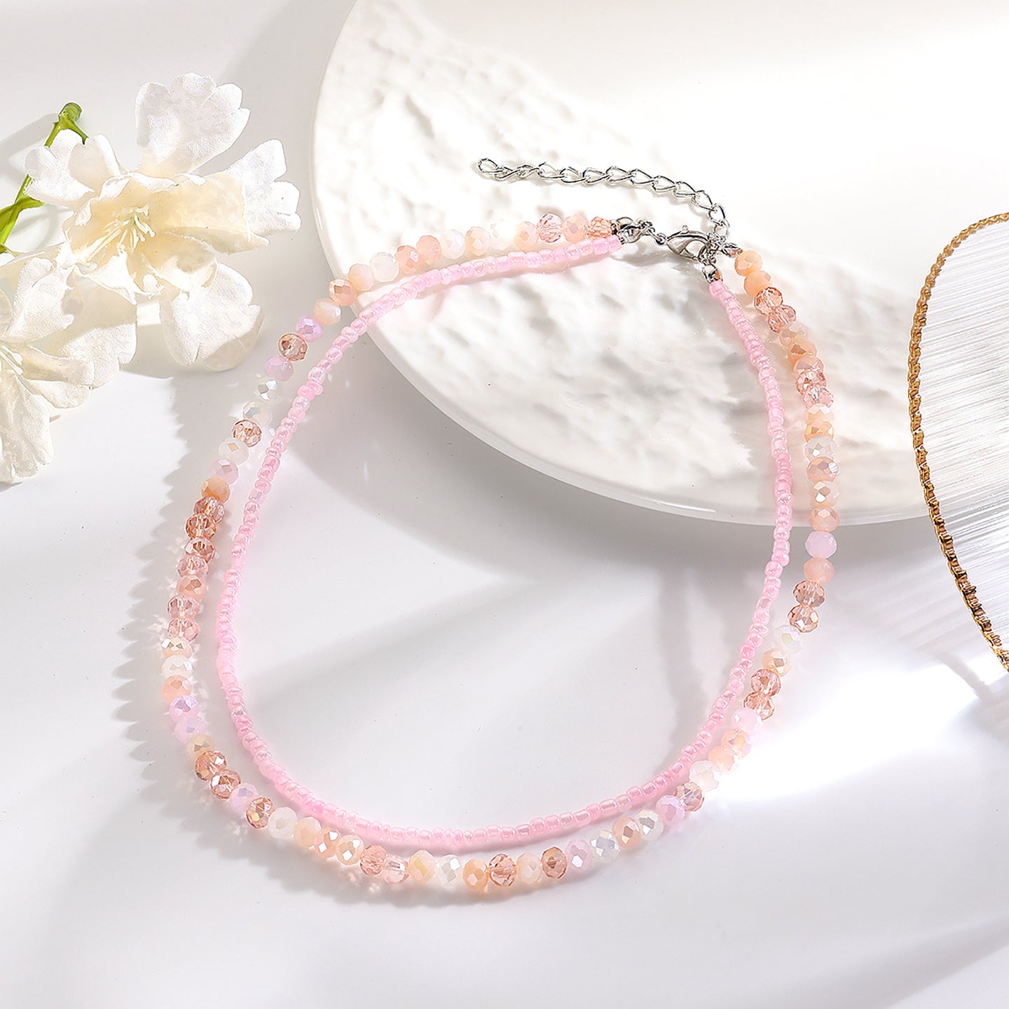 Silver-Plated Enamelled Chain