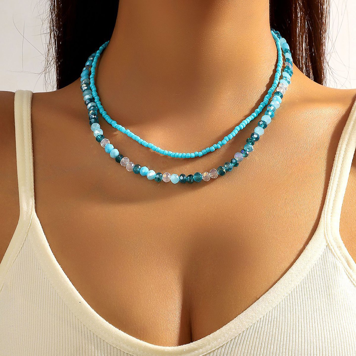 Silver-Plated Beaded Chain