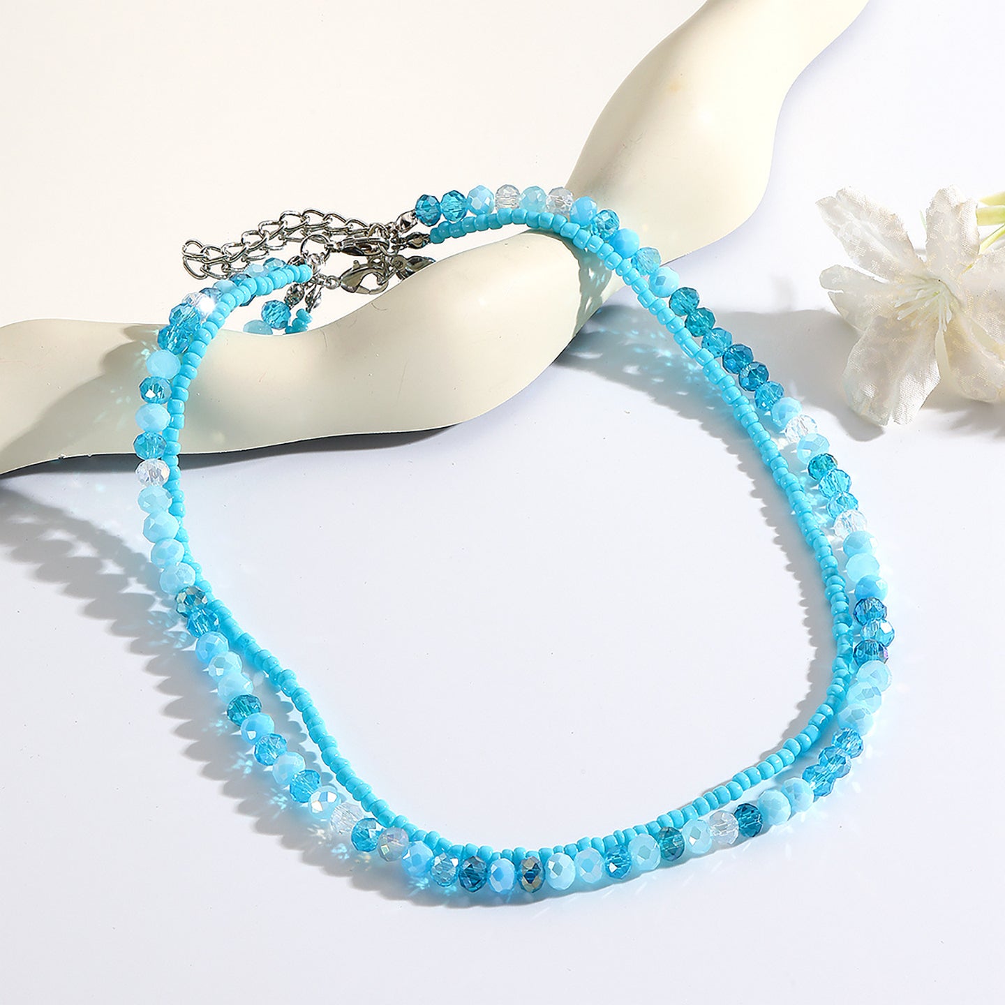 Silver-Plated Beaded Chain