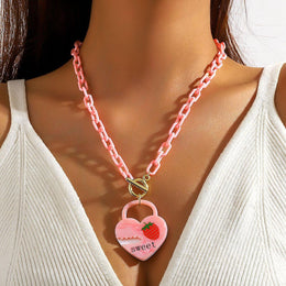 Gold-Plated Link Chains Statement Necklace