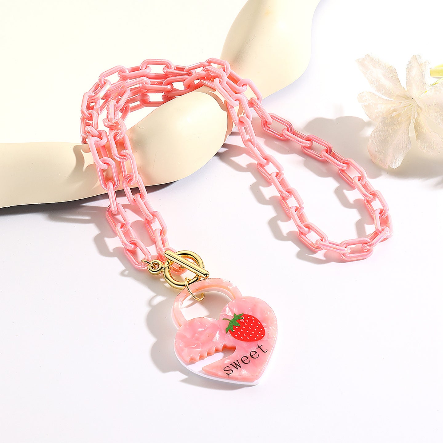 Gold-Plated Link Chains Statement Necklace