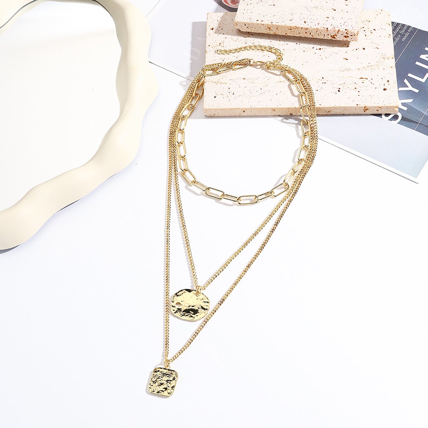 Gold-Plated Layered Chain
