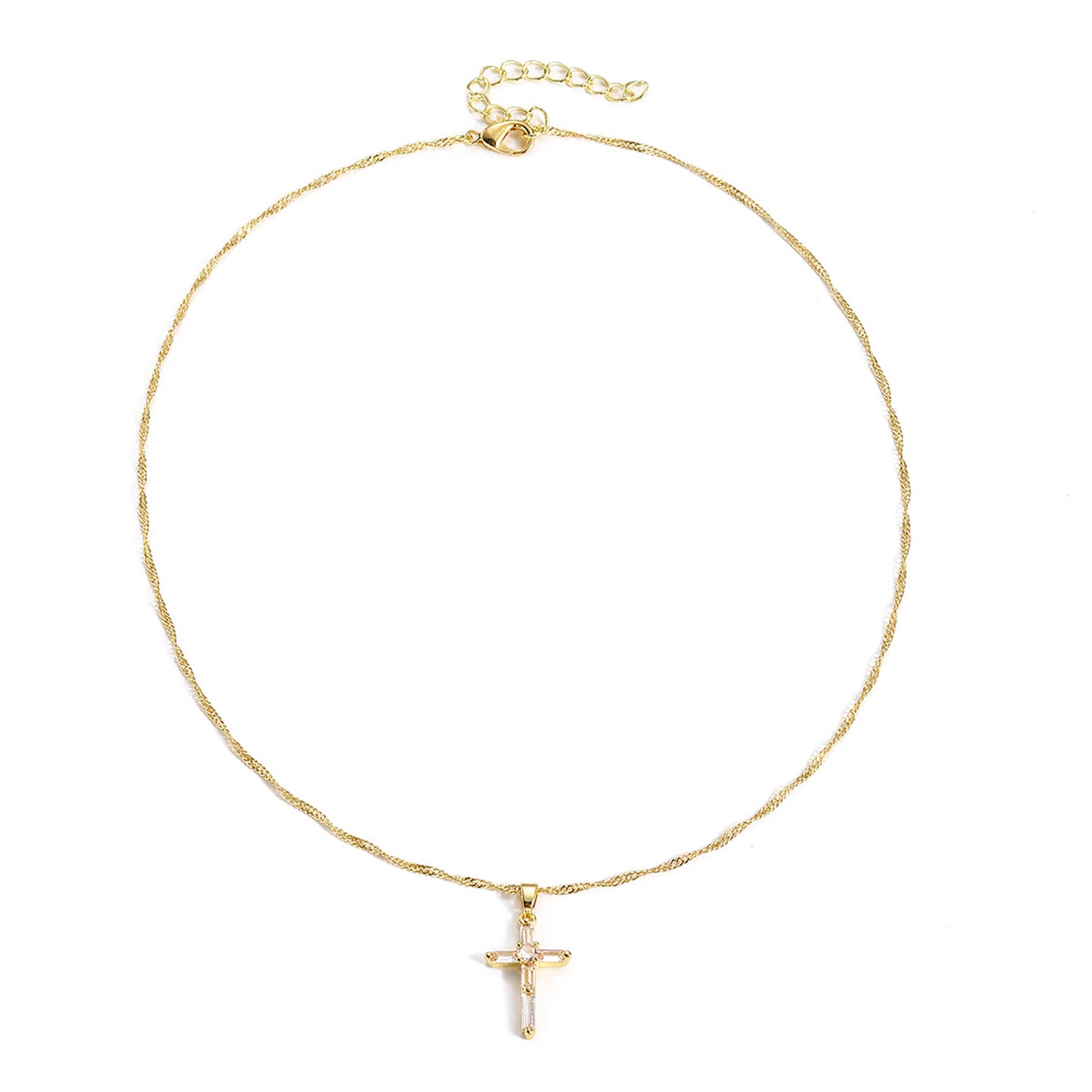 Gold-Plated Artificial Beads Beaded Chain