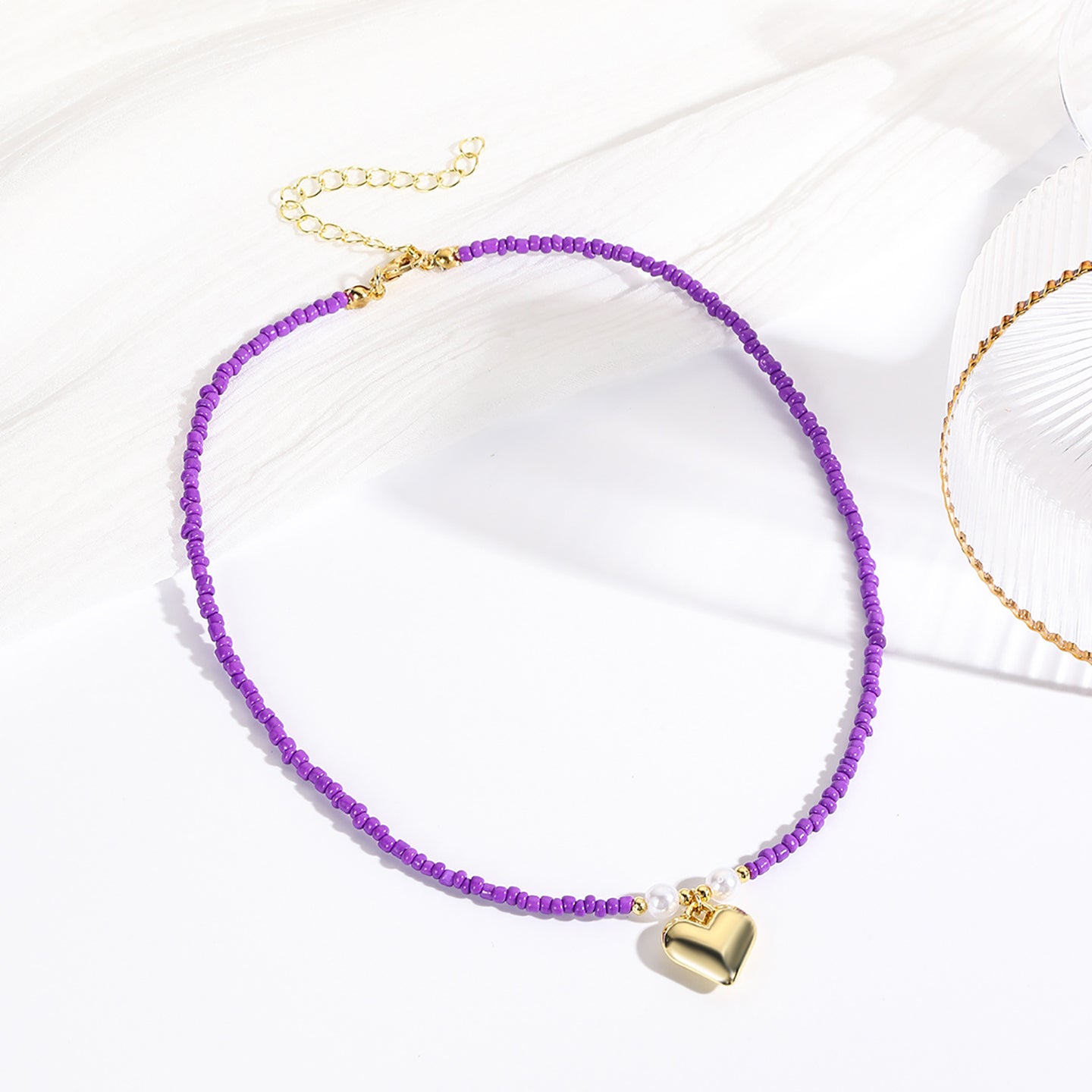 Gold-Plated Beaded Necklace