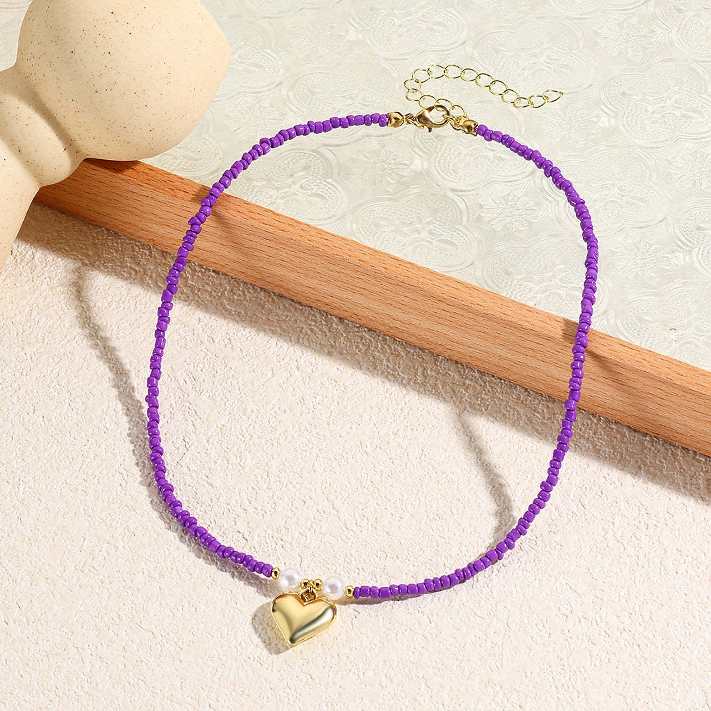 Gold-Plated Beaded Necklace