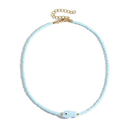 Gold-Plated Beaded Enamelled Chain