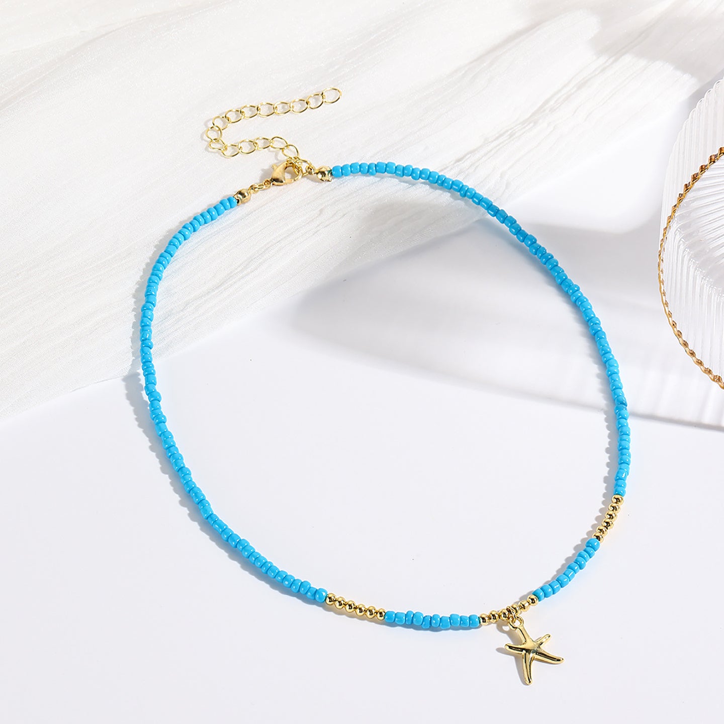 Gold-Plated Beaded Chain