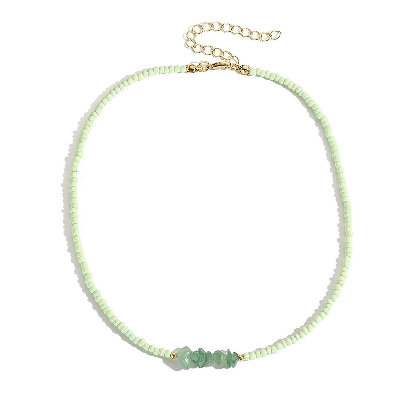 Gold-Plated Beaded Enamelled Chain