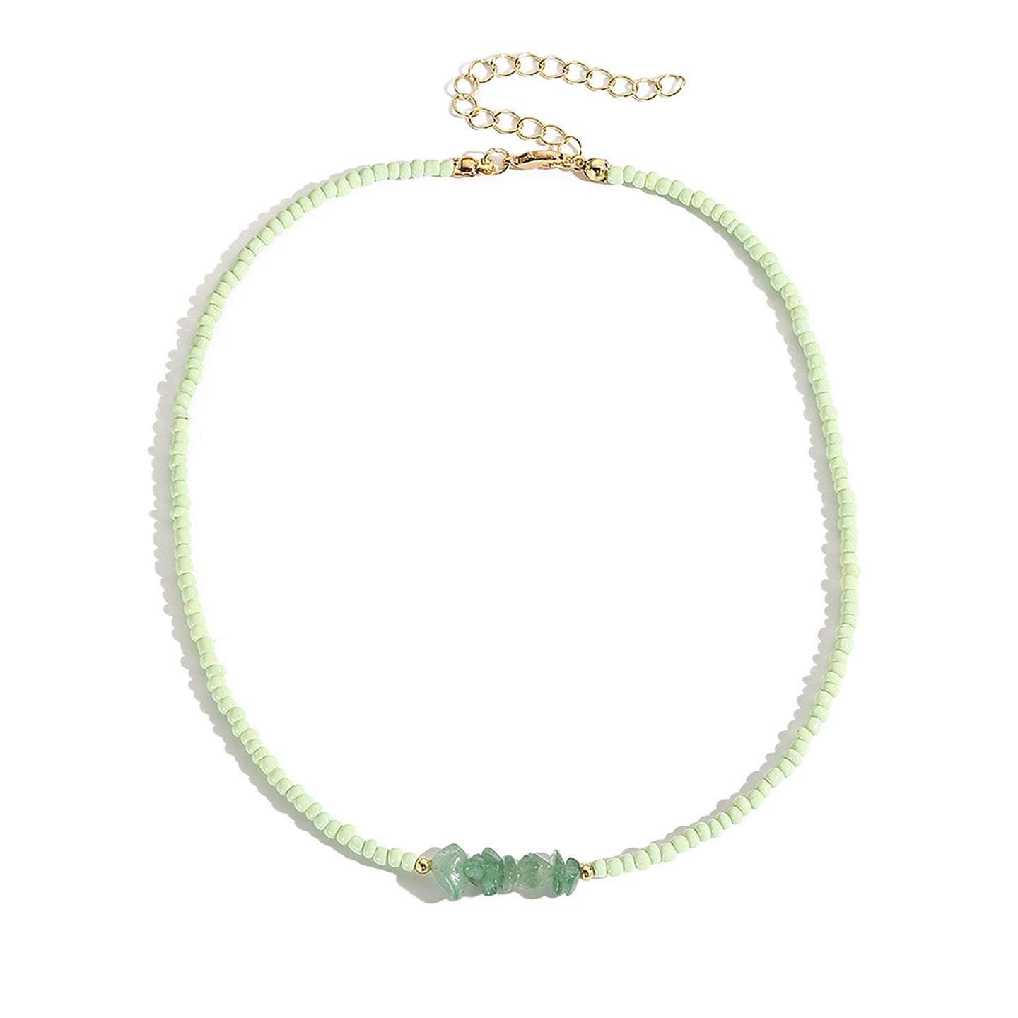 Gold-Plated Beaded Enamelled Chain