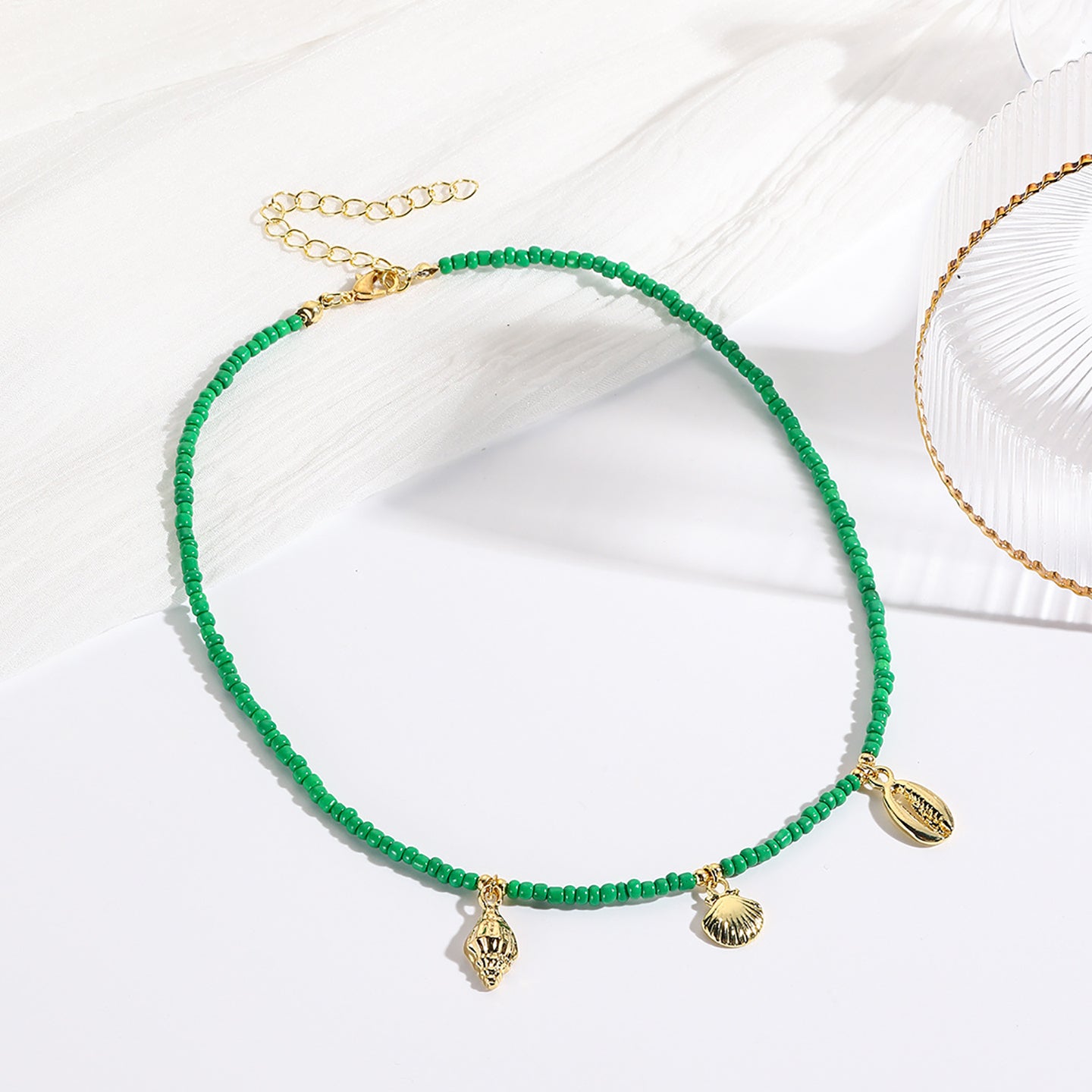 Gold-Plated Beaded Chain