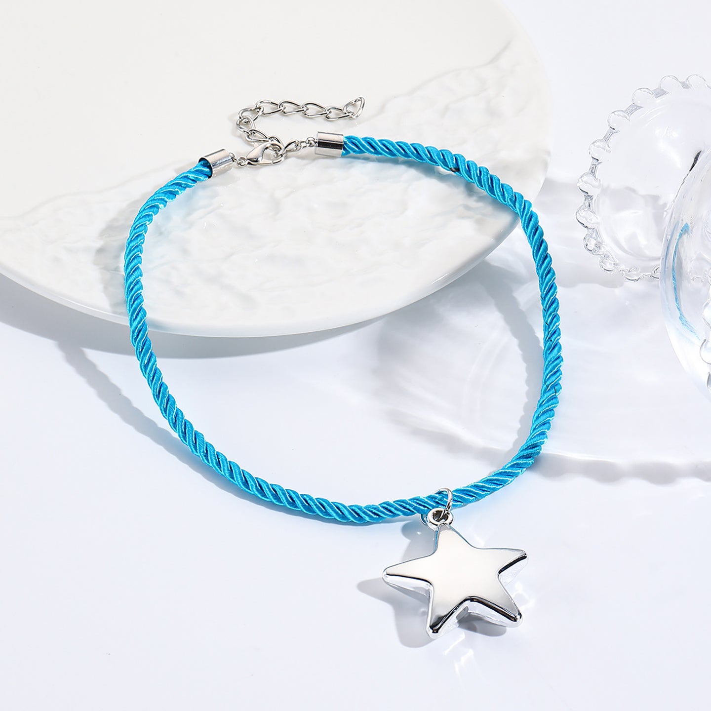 Silver-Plated Enamelled Chain