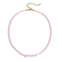 Gold-Plated Beaded Enamelled Chain