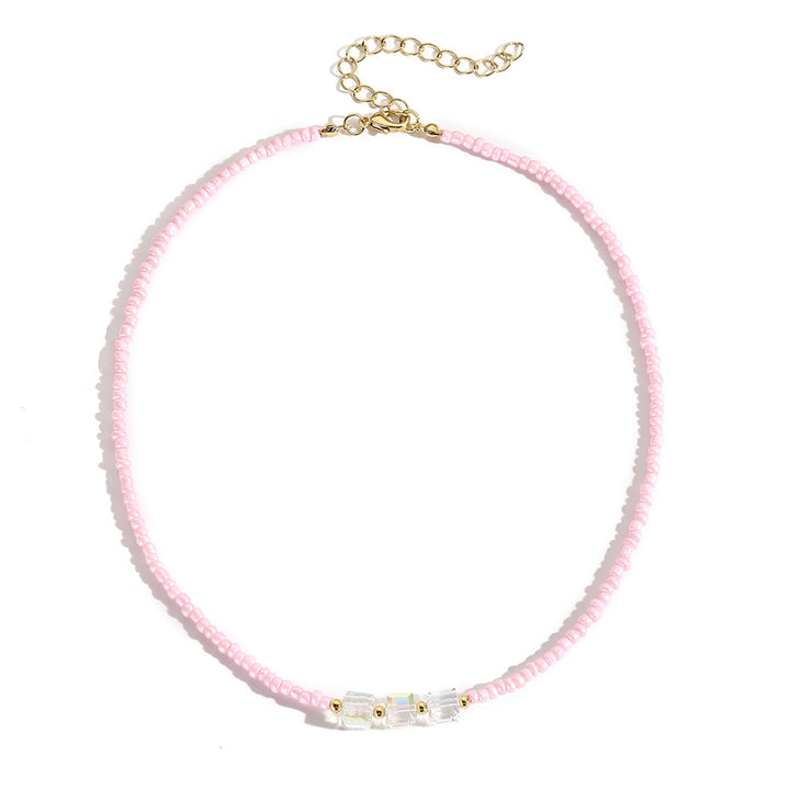 Gold-Plated Beaded Enamelled Chain