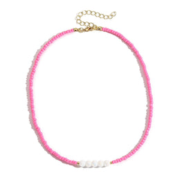 Gold-Plated Beaded Enamelled Chain