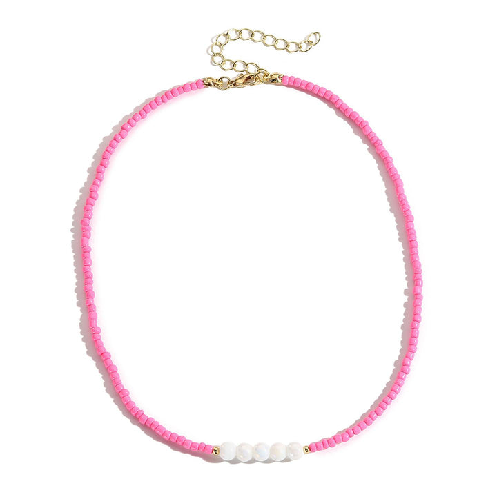 Gold-Plated Beaded Enamelled Chain