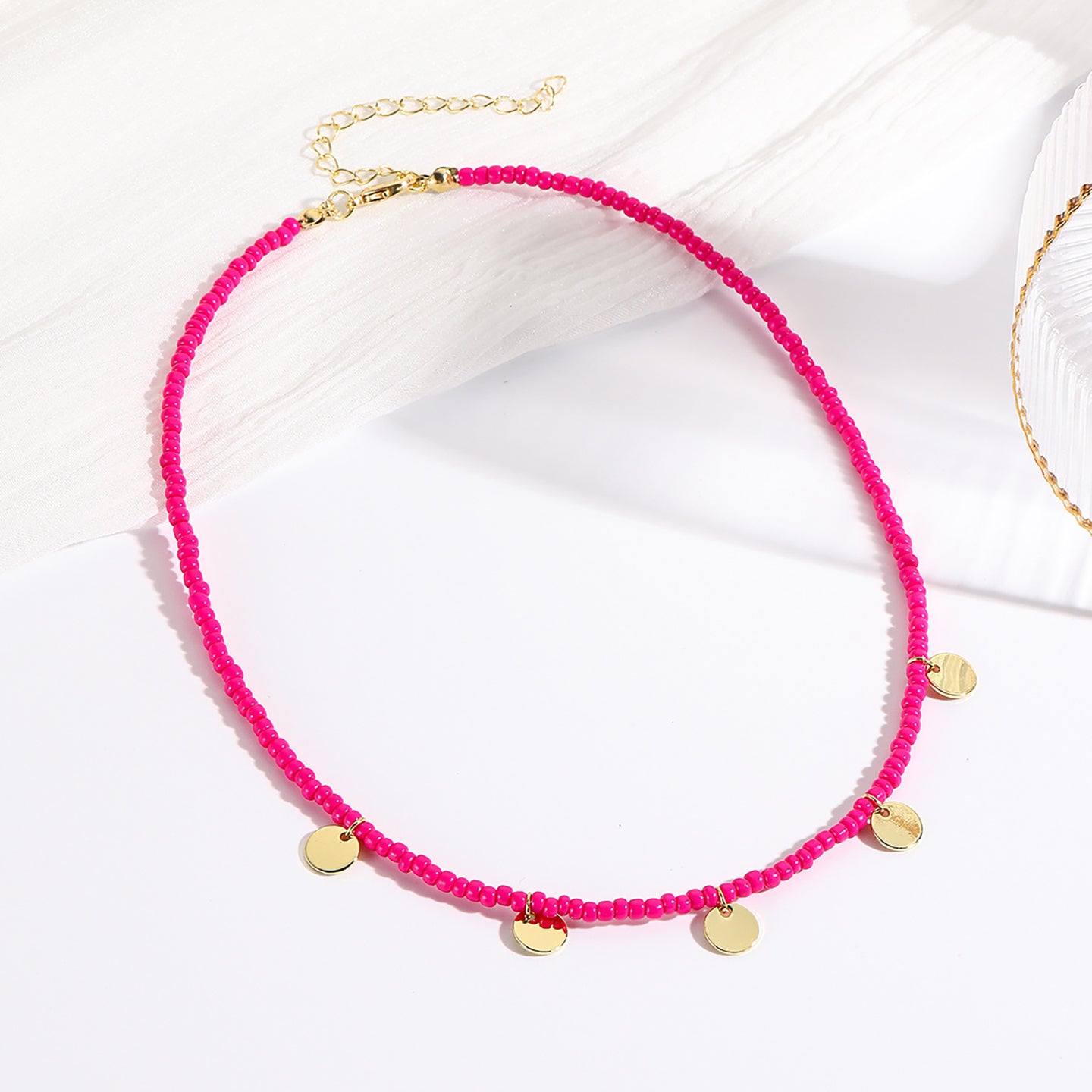 Gold-Plated Beaded Chain