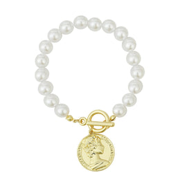 Women Handcrafted Gold-Plated Charm Bracelet
