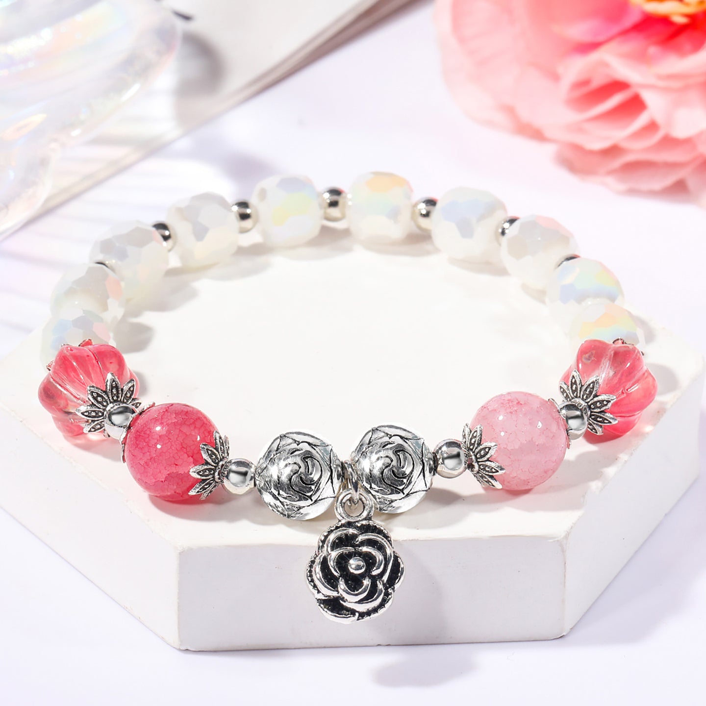 Women Antique Silver-Plated Bracelet