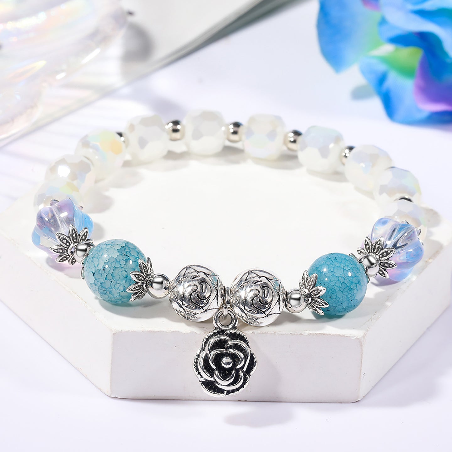 Women Antique Silver-Plated Bracelet