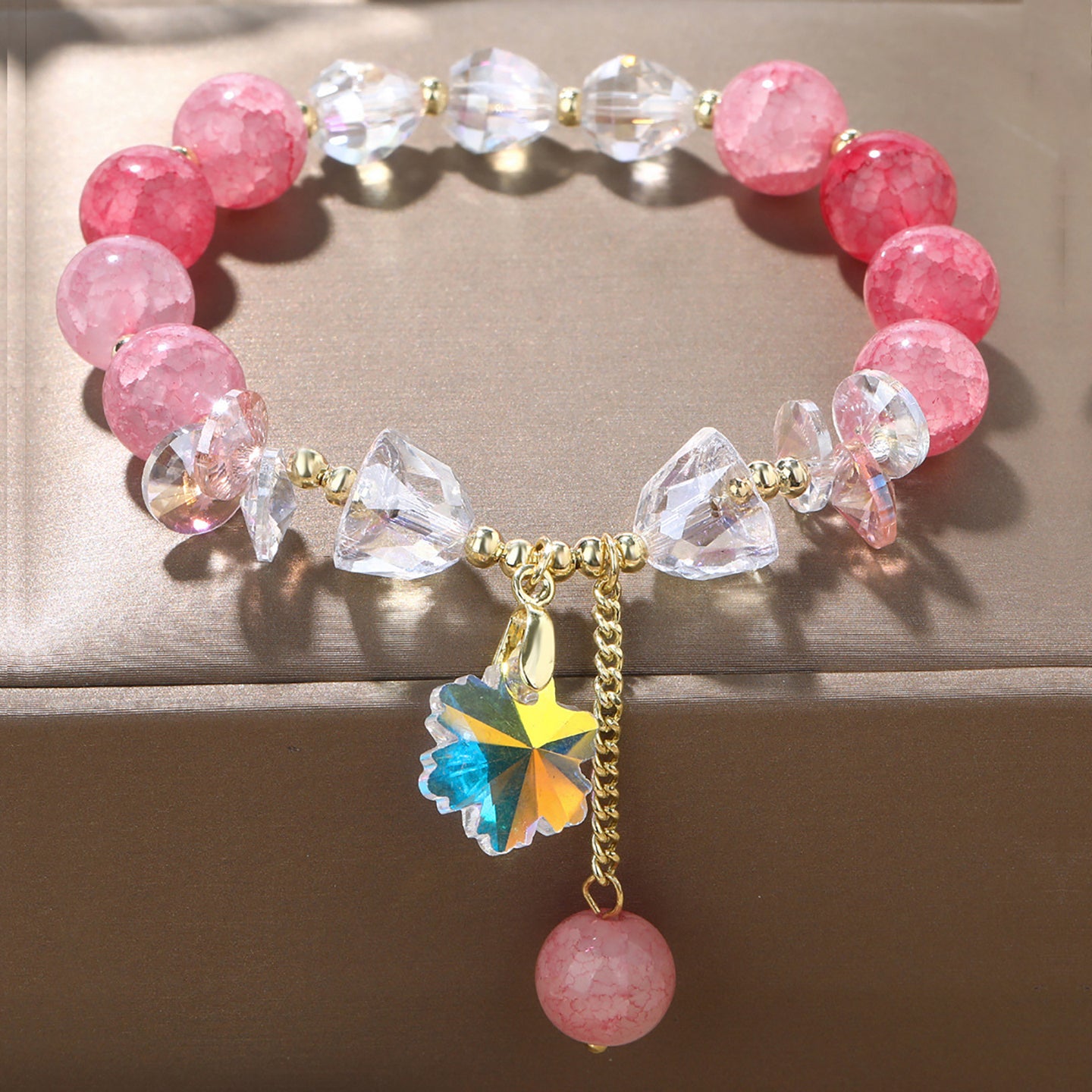 Women Enamelled Gold-Plated Charm Bracelet