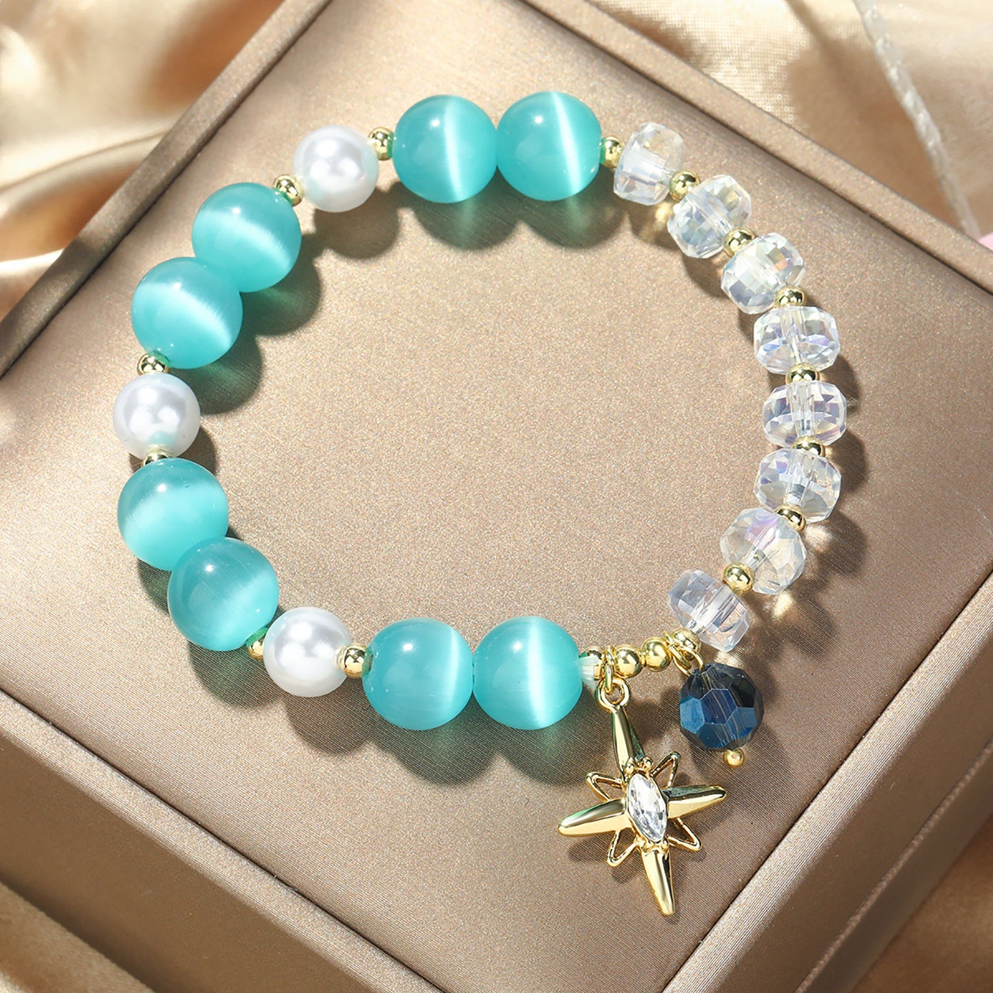 Women Enamelled Gold-Plated Charm Bracelet