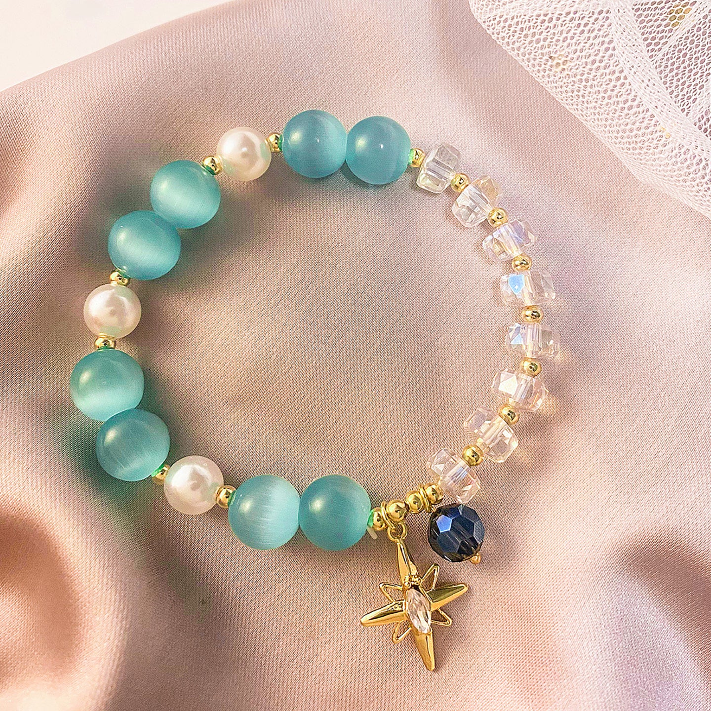 Women Enamelled Gold-Plated Charm Bracelet