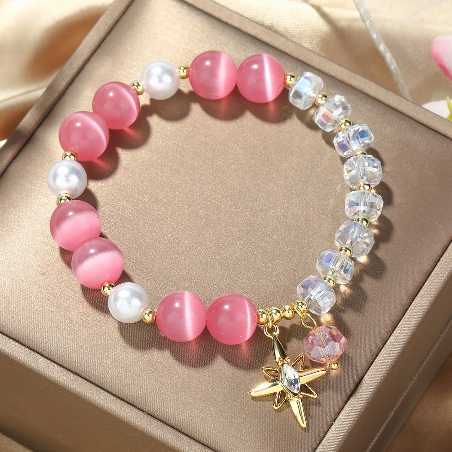 Women Enamelled Gold-Plated Charm Bracelet
