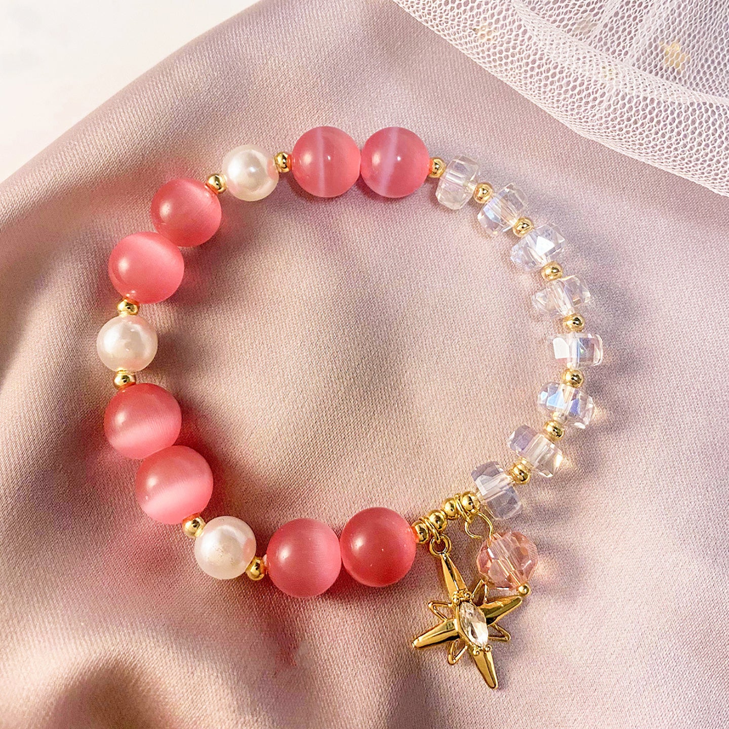Women Enamelled Gold-Plated Charm Bracelet