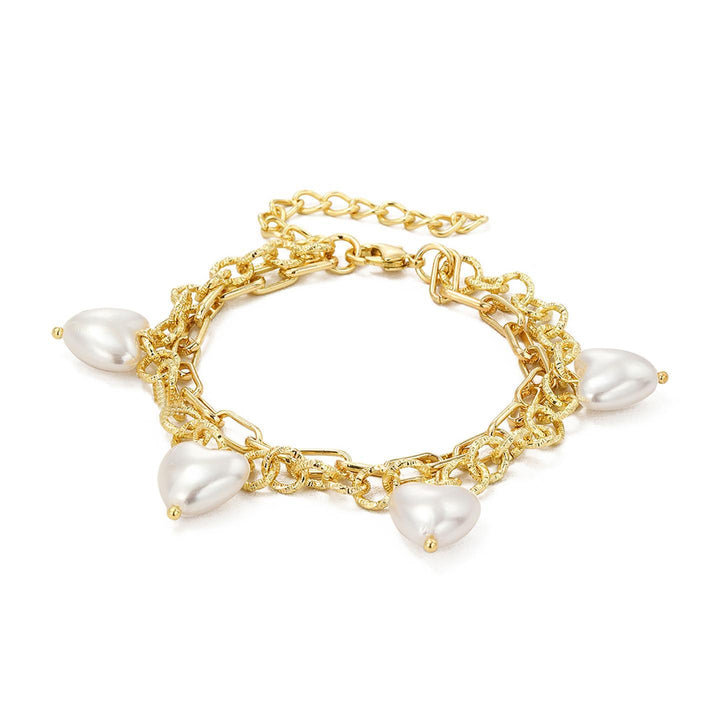 Women Handcrafted Gold-Plated Charm Bracelet