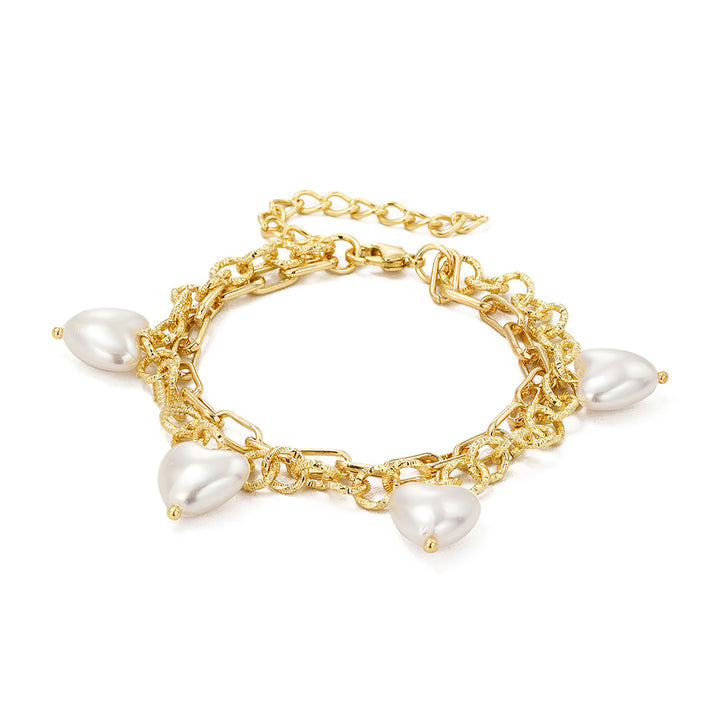 Women Handcrafted Gold-Plated Charm Bracelet
