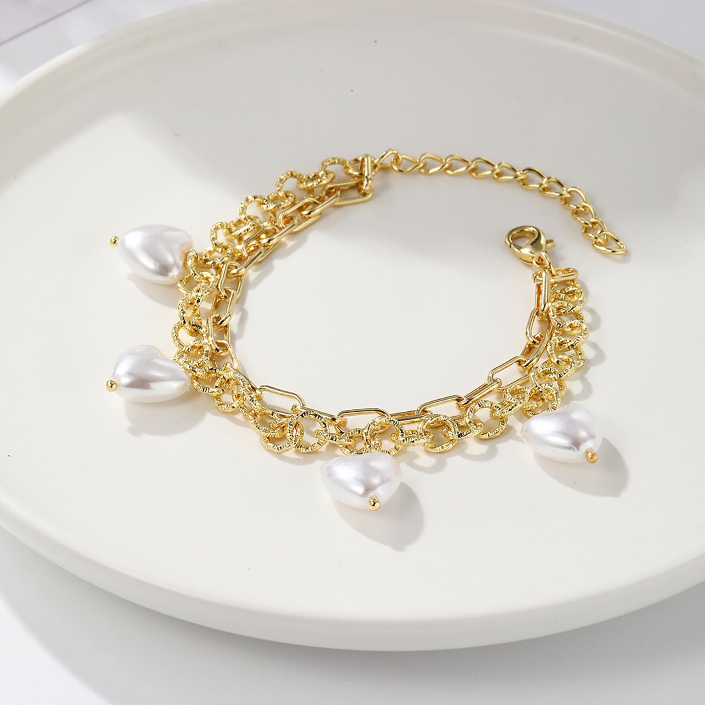 Women Handcrafted Gold-Plated Charm Bracelet