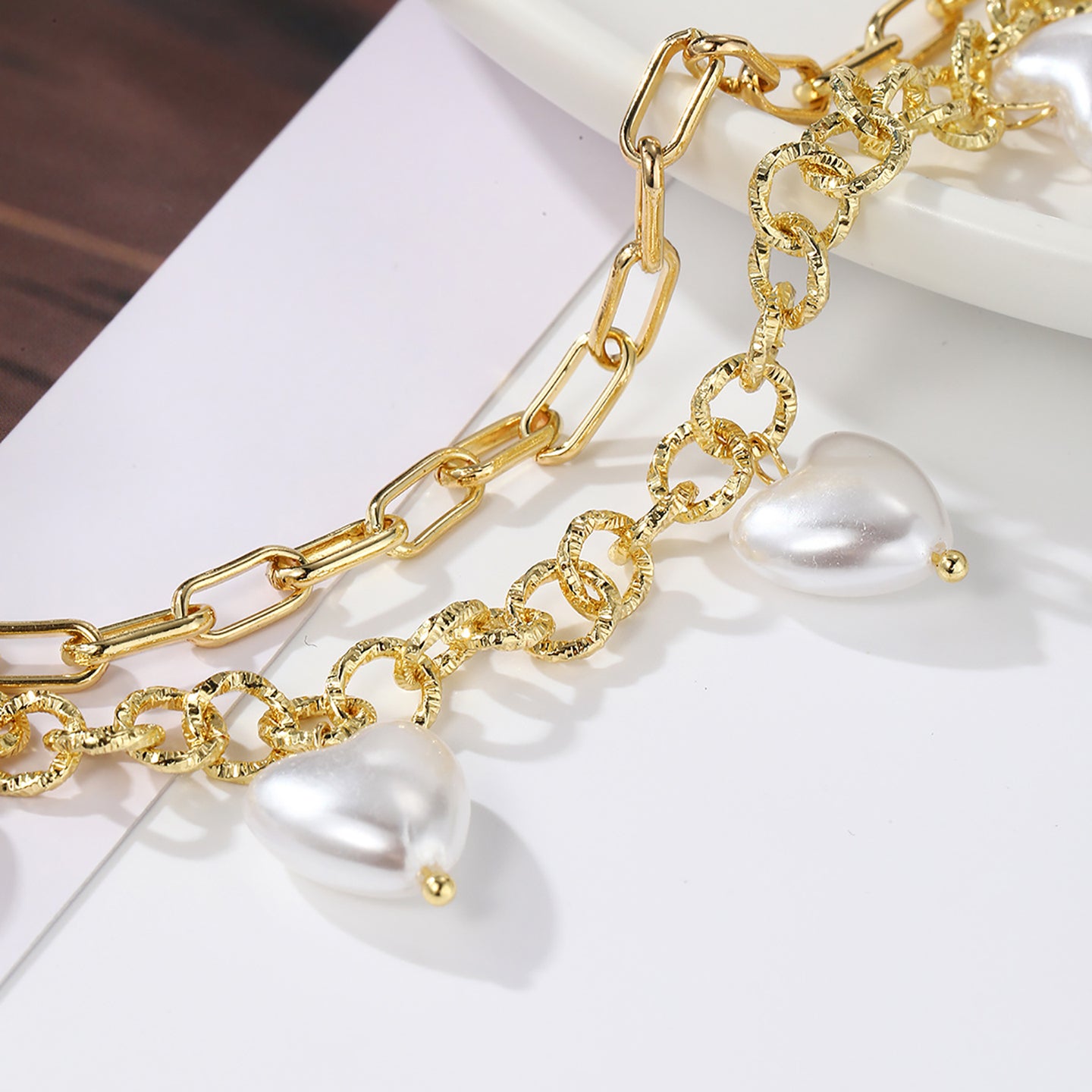 Women Handcrafted Gold-Plated Charm Bracelet
