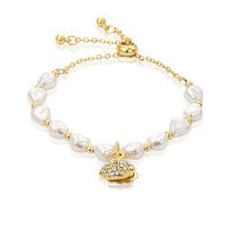 Women Handcrafted Gold-Plated Charm Bracelet