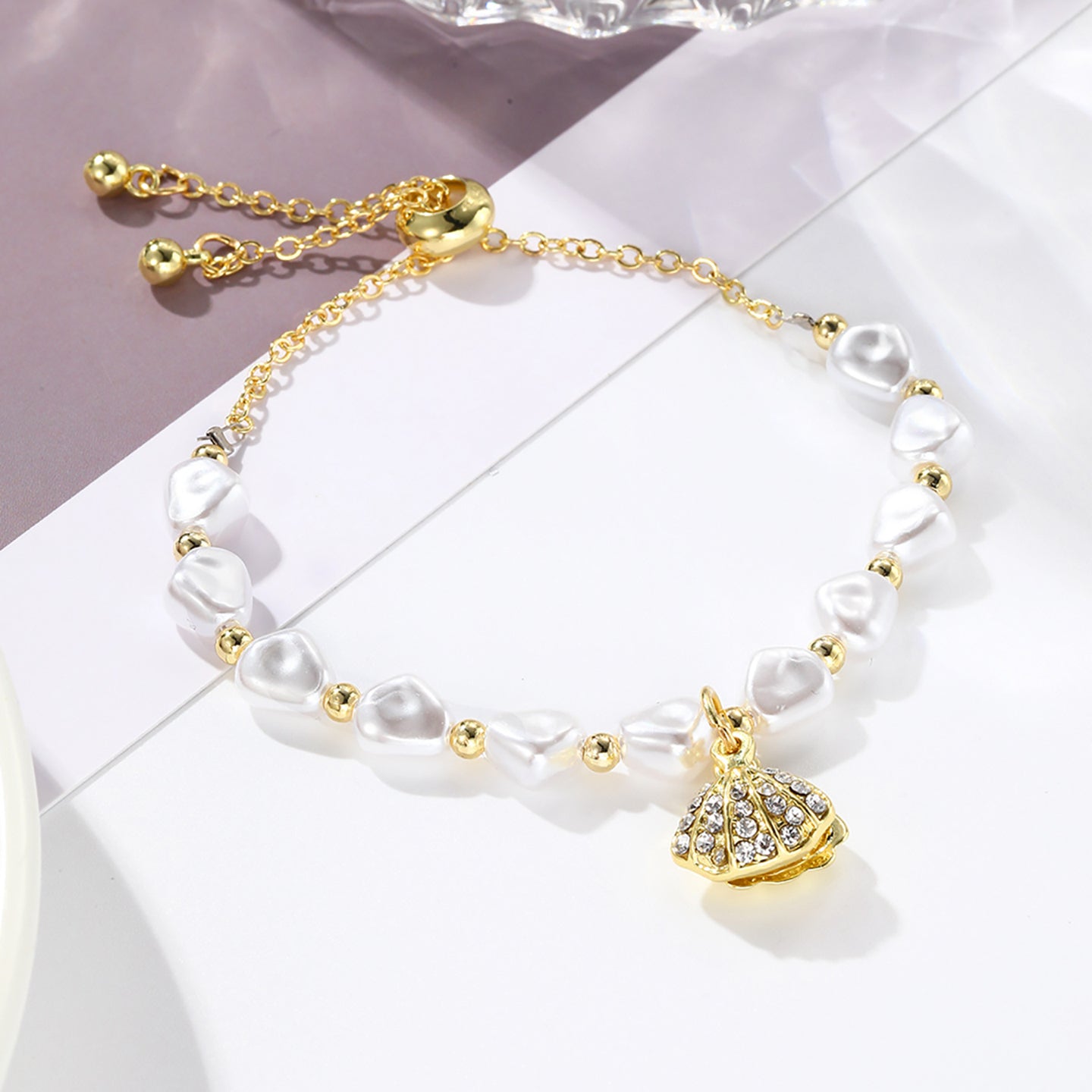 Women Handcrafted Gold-Plated Charm Bracelet