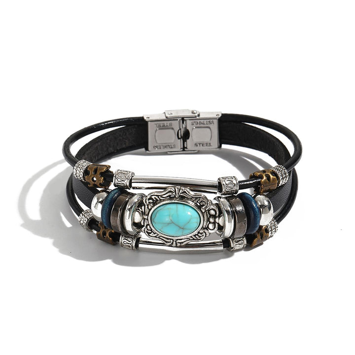 Women Leather Antique Multistrand Bracelet
