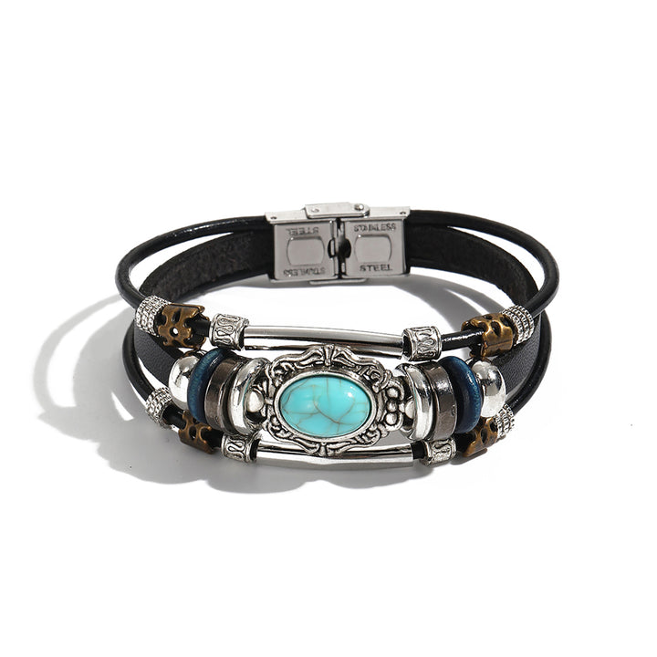 Women Leather Antique Multistrand Bracelet