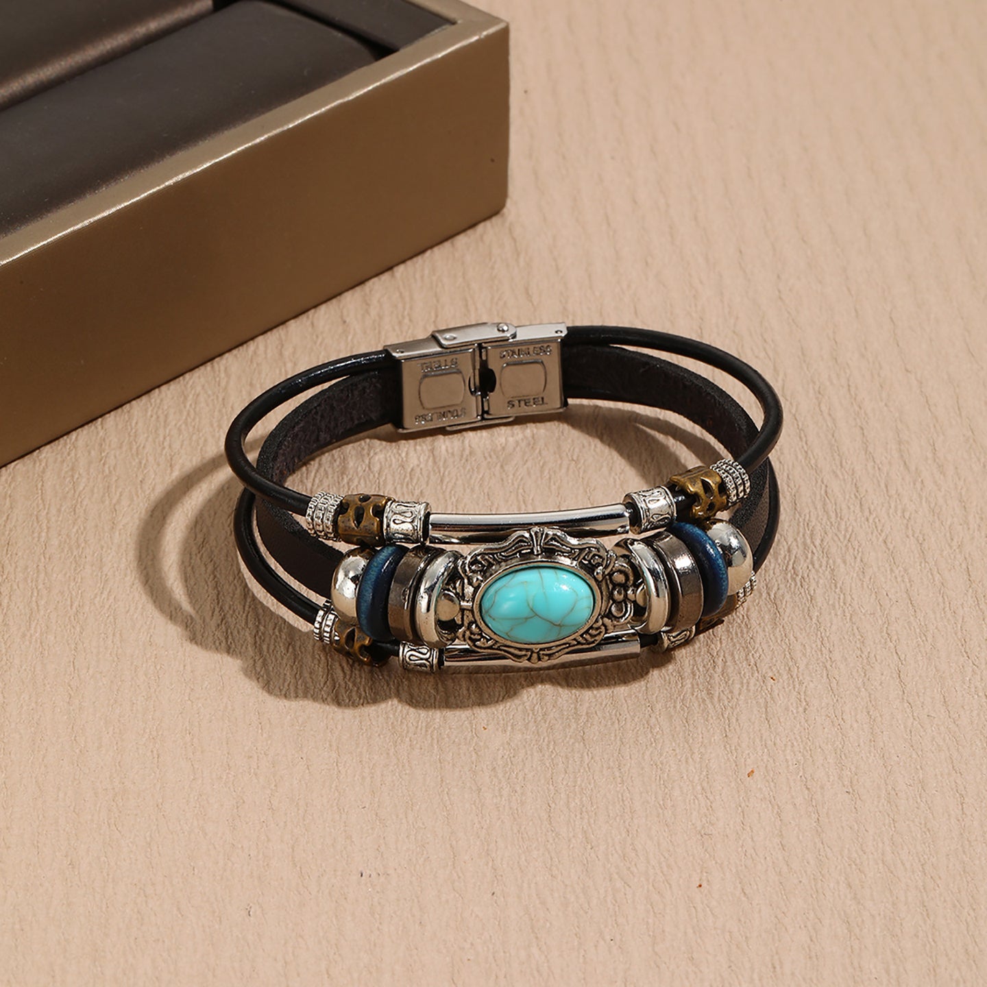 Women Leather Antique Multistrand Bracelet