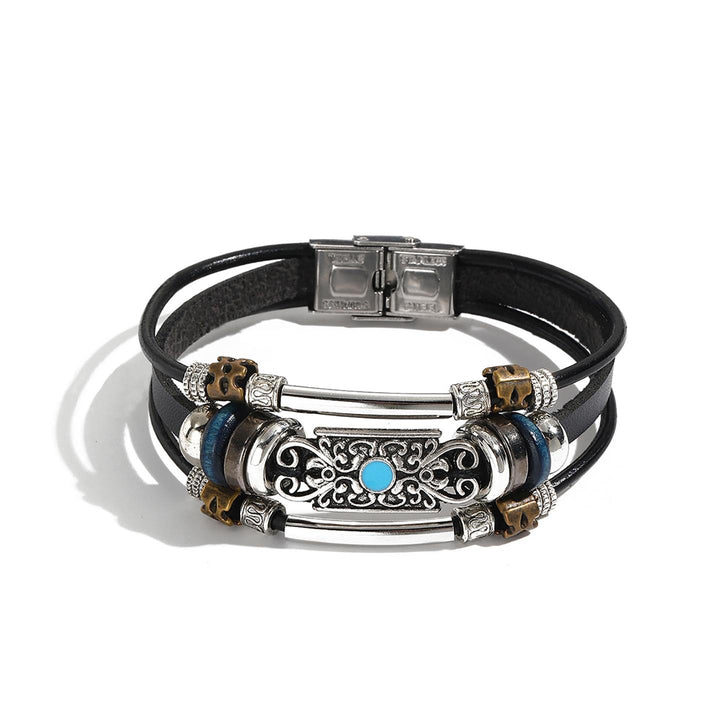Women Leather Antique Multistrand Bracelet
