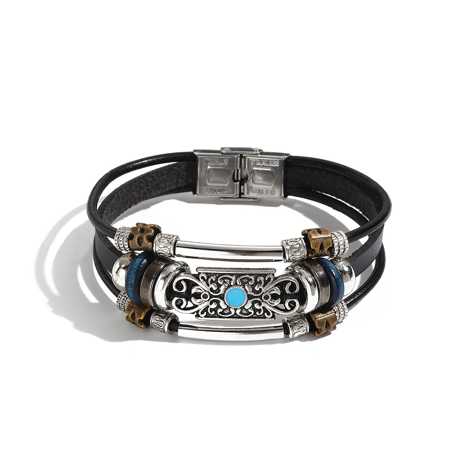 Women Leather Antique Multistrand Bracelet