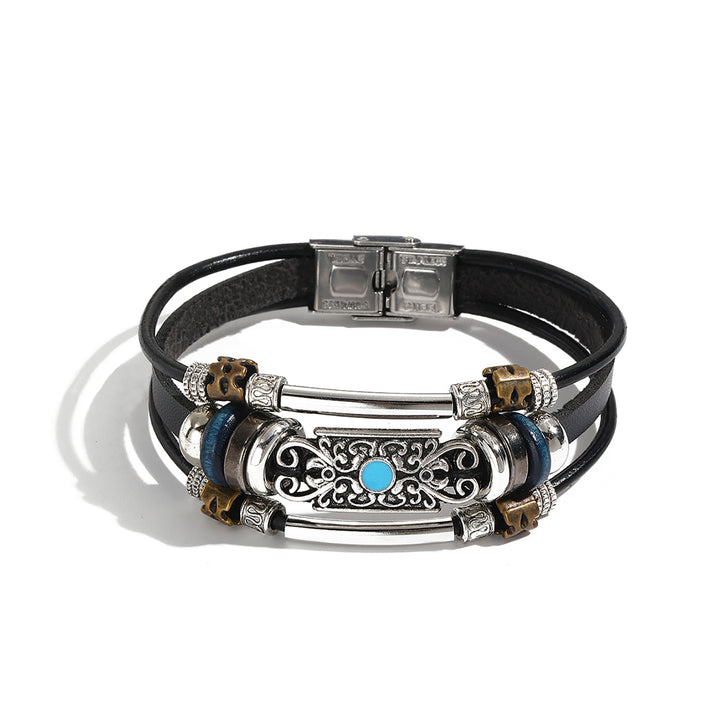 Women Leather Antique Multistrand Bracelet
