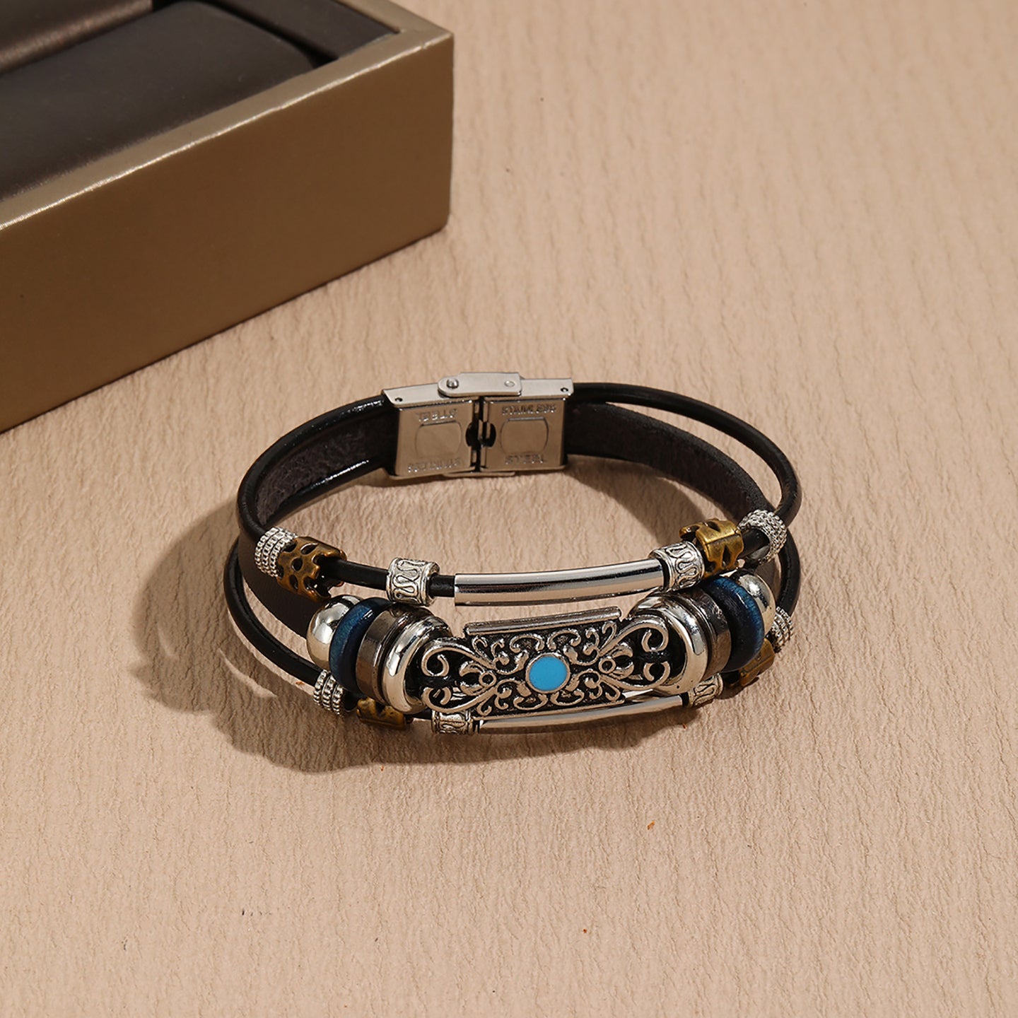 Women Leather Antique Multistrand Bracelet