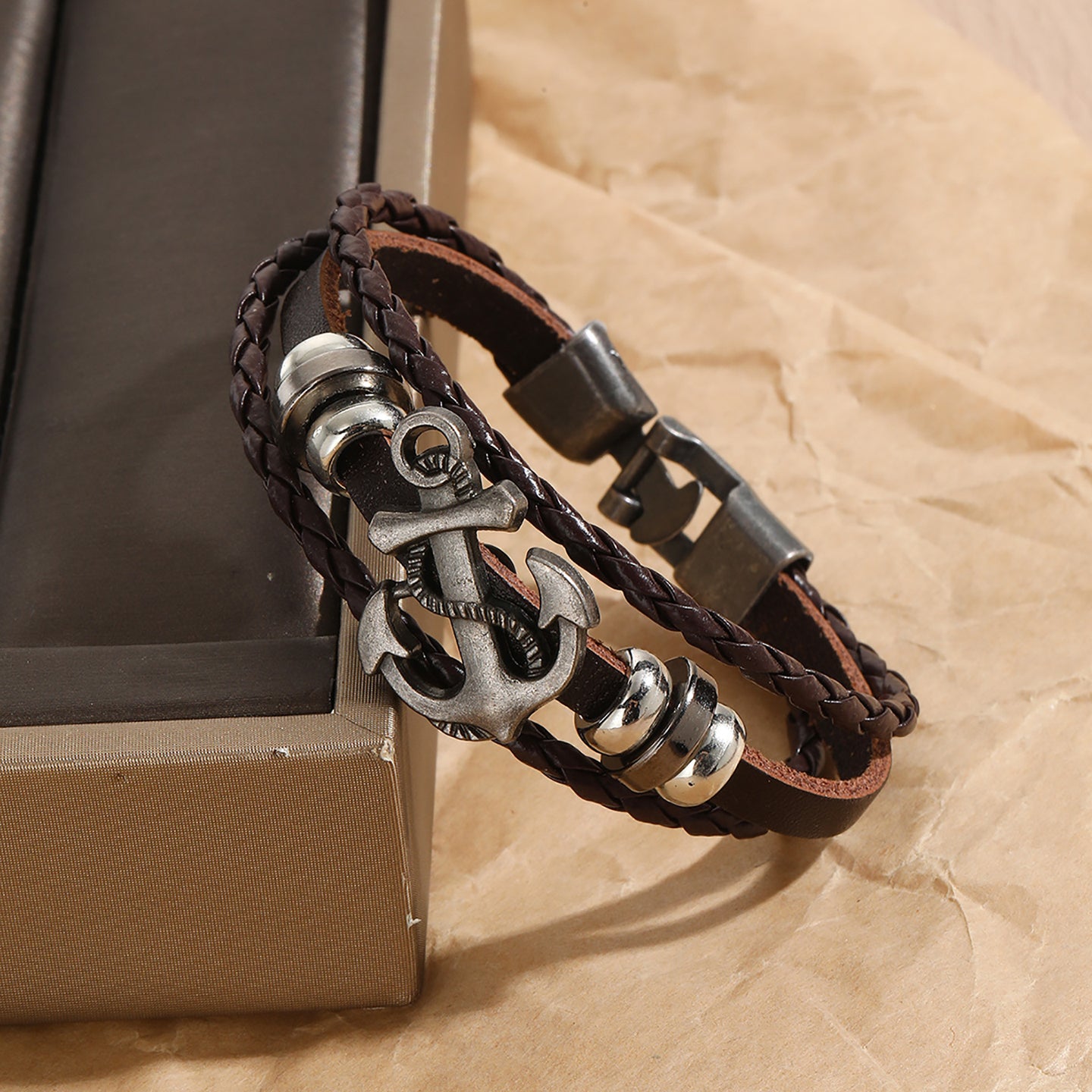 Women Leather Antique Multistrand Bracelet