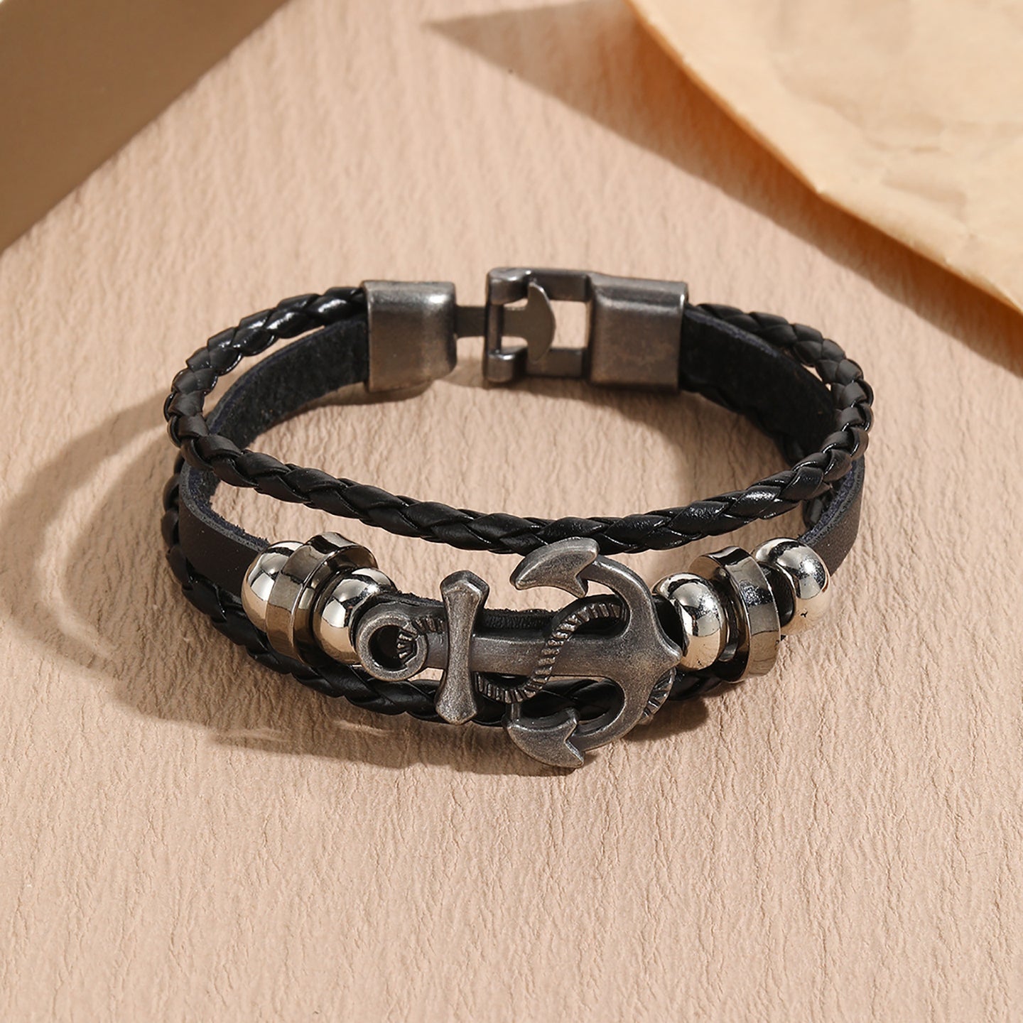 Women Leather Antique Wraparound Bracelet